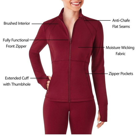 Members Mark every day extra warm jacket Bordeaux - Picture 5 of 7